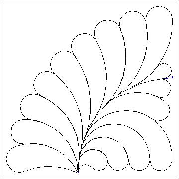 (image for) Debs Feather Wreath Quarter Block-L04534* - Click Image to Close